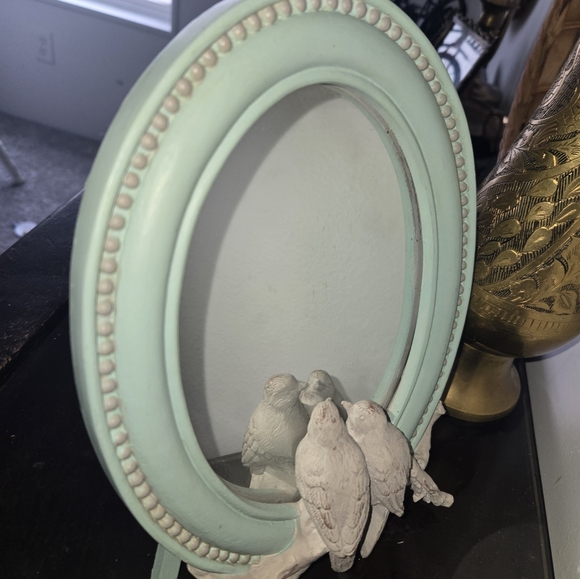 Mirror with two love birds - Picture 3 of 6